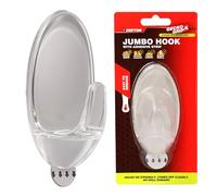 DEKTON Geckogrip Jumbo Hook 1pc Clear-Heavy-Duty Wall Hook| Strong Adhesive Grip| Holds Upto 10kg| Ideal for Kitchen, Bathroom, Office| Reusable & Residue-Free| Sleek Clear Finish| Versatile Storage