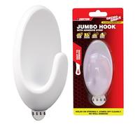 Dekton Geckogrip Jumbo Hook 1pc White-Heavy-Duty Wall Hook| Strong Adhesive Grip| Holds Upto 10kg| Ideal for Kitchen, Bathroom, Office| Reusable & Residue-Free| Sleek White Finish| Versatile Storage