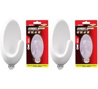 DEKTON Geckogrip Jumbo Hook 1pc White-Heavy-Duty Wall Hook| Strong Adhesive Grip| Holds Upto 10kg| Ideal for Kitchen, Bathroom, Office| Reusable & Residue-Free| Sleek White Finish| Versatile Storage