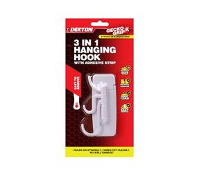 DEKTON Geckogrip Multihook-Multi-Purpose Wall Hook| Strong Adhesive for Secure Hold| Holds Multiple Items| Sl esign| Ideal for Home, Office, Bathroom| Reusable & Residue-Free| Reliable Storage