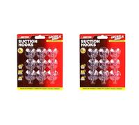 Dekton Geckogrip Suction Hooks Large 9pc-Strong Suction Cup Hooks|No Drilling or Tools Required| Ideal for Kitchen, Bathroom|Reusable & Residue-Free|Secure Hold on Smooth Surfaces|Durable & Waterproof