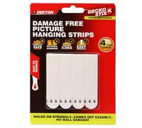 DEKTON Geckostix 4pc Large- Strong Adhesive Wall Hooks| Compact Design| Ideal for Keys, Cables, Small Items| Reusable and Residue-Free| Versatile Home and Office Organization| Durable and Reliable