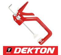 Dekton Heavy Duty 6 Inch Single Hand Use Speed Clamp Anti-Scratch Plastic Jaws