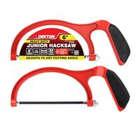 Dekton Heavy Duty Junior Hacksaw-Heavy Duty Lightweight Aluminium Frame| Hcs Blade 24 Tpi, 6"(150mm)| Adjusts To Any Cutting Angle| Ideal For Precision Cutting & Diy Projects| Adjustable Blade Tension