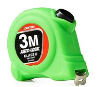Dekton Hi Vis Green Soft Grip Autolock Tape Measure 3m X 16mm- 3m/10ft-Hi-Vis Soft Grip| Impact Resistant Case| Metric Units| Belt Clip| Auto-lock| Secure Auto-lock Mechanism, Comfortable Grip