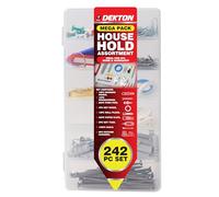 Dekton Household Assortment Set- Essential Home Toolkit| Includes Screws, Nails, Picture Hooks, Wall Plugs| Organized Storage Case| Perfect for DIY, Repairs, Hanging| High-Quality Hardware| Versatile