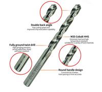 Dekton Hss-R Edge Ground Drill Bit 6mm X 93mm, Dt80060