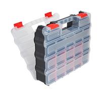 Dekton Jumbo Double Sided Organizer- Organizer Box With 32 Compartments| Removable Separators For Extra Space| Dimensions: 320mm X 270mm X 60mm| Portable & Stackable Design