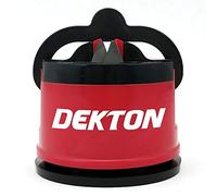Dekton Knife Sharpener With Suction Cup Base-Tungsten Steel For Coarse Sharpening| Sharpens Straight-edged Knives Scissors| Steel Blades| Adjustable Angle For Precision| Non-slip Suction Base Stable
