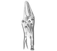 Dekton Long Nose Locking Grip Plier-155mm Quick Release Lever with Adjustable Screw|Hardened,Tempered Steel|Precision Milled Teeth|Ideal for Tightening, Gripping, Bending|Ergonomic Handle for Control