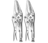 Dekton Long Nose Locking Grip Plier-155mm Quick Release Lever with Adjustable Screw|Hardened,Tempered Steel|Precision Milled Teeth|Ideal for Tightening, Gripping, Bending|Ergonomic Handle for Control