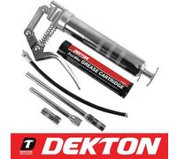 Dekton Manual Universal Grease Gun Lever Pistol Grip Cartridge Type Flexi Hose