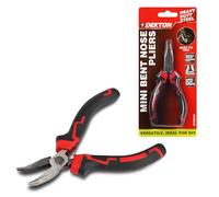 Dekton Mini Bent Nose Pliers-Precision Tool for Detailed Work|Ideal for Electronics, Jewelry Making, Small Repairs| Durable High-Carbon Steel| Comfortable Grip Handles| Compact Design for Tight Spaces