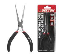 Dekton Mini Extra Long Nose Pliers-Precision Tools for Electronics, Craft Work| Anti-slip grips| Ideal for Tight Spaces, Wire Cutting, Precision Task| Heat treated carbon steel for Strength, Longevity