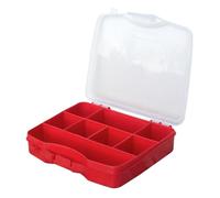 Dekton Mini Organizer- Organiser Box With 8 Compartments| Padlock Eye For Secure Locking| Dimensions: 140mm X 165mm X 35mm| Perfect For Desk, Drawer, Or Car Organization | Sleek Design For Easy Access