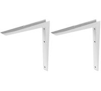 Dekton Mitred Shelf Bracket, Powder Coated, Size: 8"x8"-Heavy Duty Shelf Brackets| Wall Brackets for Shelves| Stainless Steel Triangle| Shelf Support with Screws for Living Room Bedroom Garage