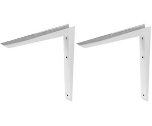 Dekton Mitred Shelf Bracket, Powder Coated, Size: 8"x8"-Heavy Duty Shelf Brackets| Wall Brackets for Shelves| Stainless Steel Triangle| Shelf Support with Screws for Living Room Bedroom Garage