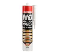 Dekton No Nails Multipurpose Adhesive, Strong Bonding Solution for Wood, Metal, Brick & More, Ideal for Skirting Boards, Coat Hooks, and Internal Applications, Easy Application & Weather Resistant