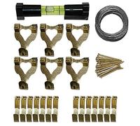 Dekton Picture Hanging Kit | Complete Set with Assorted Picture Hooks, Nails, and Line Level | Ideal for Hanging Mirrors, Frames, and Artwork | Easy Installation | Perfect for Home or Office Use