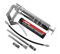 Dekton Pistol Grease Gun | Perfect for Chassis, Universal Joints & General Greasing |Fills In Hard-to-Reach Areas | Cartridge or Bulk Grease Compatible | Includes Flexible Hose, Connectors & Cartridge