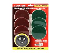Dekton Power Scrubbing Pad Set - Heavy-Duty Cleaning Pads for Power Tools | Durable, Multi-Surface Use | Ideal for Heavy Dirt, Grime, and Stains | Perfect for Home & Professional Cleaning