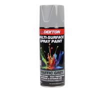 Dekton Quick-Dry Aerosol Spray Paint, Interior And Exterior Usage - Traffic Grey for Metal, Wood, and Plastic |Rust Prevention|Ideal for Fixtures Furniture's Components Projects