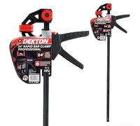 Dekton Rapid Bar Clamp Professional-High Clamping Pressure| Quick-release Mechanism| Durable & Strong Grip| Abs Handle And Rotation Button| Converts From Clamp To Spreader In Seconds| 45kg Clamp Force