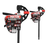 Dekton Rapid Bar Clamp Professional-High Clamping Pressure| Quick-release Mechanism| Durable & Strong Grip| Abs Handle And Rotation Button| Converts From Clamp To Spreader In Seconds| 45kg Clamp Force