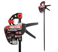 Dekton Rapid Bar Clamp Professional-High Clamping Pressure| Quick-release Mechanism| Durable & Strong Grip| Abs Handle And Rotation Button| Converts From Clamp To Spreader In Seconds| 45kg Clamp Force