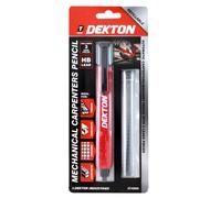 DEKTON DT40995 Refillable Carpenter Pencil, Black/Red