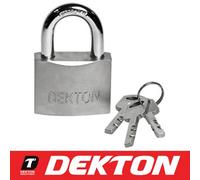 Dekton Snap Shut Hardened Steel Shackle High Security Padlock With 3 Keys 40mm