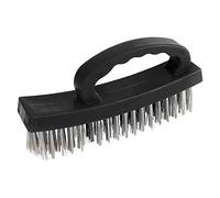 Dekton Soft Grip Wire Brush With Grip Handle | Ideal for Preparing Metal Surfaces, Rust & Paint Removal | Fine Steel Bristles with 4 Rows | Curved Design for Easy Corner Access | Ergonomic Handle