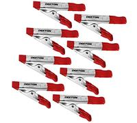 DEKTON DT60652 8 Pack Clamps 2", Silver/red, 20mm jaw Spread