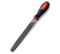 Dekton Sure Grip Flat Engineers File-Double cut for easier filing| Anti-slip soft grip handles| Precision Hand Tool for Metal, Wood, Plastic Shaping| Carbon Steel Blade| Ideal for Engineers, Mechanics