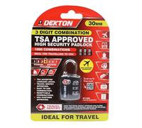 Dekton TSA Approved Luggage Lock | Travel Combination Padlock with Security Rating | Open Alert Indicator | Set Your Own Combination Code | Pop-Up Alert for TSA Inspection | Reliable Travel Security