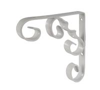 Dekton Twisted Wrought Iron Scroll Shelf Bracket, Powder Coated, 5"x5"- Durable Metal Construction| Elegant Scroll Design|Rust-Resistant Powder Coating| Supports Shelves Securely| Ideal for Home Decor