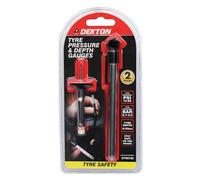 Dekton Tyre Pressure and Depth Gauges - Accurate PSI and BAR Readings for Cold Tyres - Easy to Use for Quick & Precise Measurements - Ideal for Cars, Motorcycles & Bicycles - Compact & Durable Design