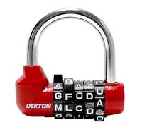 Dekton U-Type Zinc-Alloy Combination Padlock | 5-Digit Resettable Lock | Zinc-Alloy Body Construction & Steel Shackels | Ideal for Luggage, Lockers, and Travel | Heavy Duty Design | No Keys Required