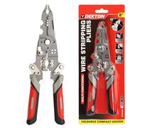 Dekton VDE Electrician Plier - 12-in-1 Multifunction Tool for Wire Stripping, Cutting, Crimping & Clamping | Compact Foldable Design | Wear & Corrosion Resistant