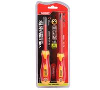 Dekton Vde Insulated Screwdriver Set Electrician Magnetic Tips Phillips Flat - 2Pcs Screwdriver Set