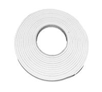 Dekton White Excluding Draught Tape - 5m x 10mm Foam Weather Strip with 5mm Thickness for Doors and Windows, Self-Adhesive Backing, Easy to Cut and Apply for Effective Insulation and Draft Prevention.
