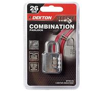 Dekton Zinc Combination Padlock | 3-Digit Resettable Lock for Extra Security | Zinc Body Construction & Iron Shackels | Ideal for Luggage, Lockers, and Travel | Heavy Duty Design | No Keys Required