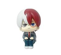 Deku, Bakugō Katsuki, Bang Bang, Himiko Toga Figure, Sitting Q Version Search Anime Figures 10 cm/3.9 Inches Handmade PVC Gift (d)