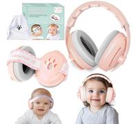 Dekukar 2-in-1 Baby Ear Defender for Babies Toddlers up to 36 Months - CE & UKCA Certified - Noise Reduction Earmuffs Baby Headphones Against Hearing Damage & Improves Sleep Pink