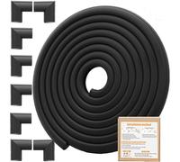 Dekukar Kind Furniture Bumper Baby Proofing (Large 4.4 m Edge 8 Corner Protection), Heavy Duty Soft NBR Edge Protection Foam, Table Edge Protection Corners for Drawer (Pre-Glued, Baby Head Protection)
