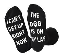 Dekzked Birthday Gifts for Cat and Dog Parents, Funny Socks for Men Women, Christmas Ideas, Crazy Gifts for Animal Lovers (UK, Alpha, One Size, Regular, Black-Dog)
