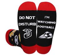 Dekzked Do Not Disturb I'm Watching Football Socks,Novelty Football Fans Gifts for Men Women Dad Husband Teenager Son Funny Stocking Fillers Christmas Presents for Football Lovers