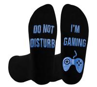 Dekzked Funny Christmas Gifts for Kids Teens Adults Men Womens Birthday Gifts, Novelty Xmas Stocking Fillers for Dad Husband Son Boys, Do Not Disturb I'm Gaming Socks 6-11