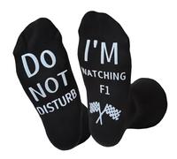 Dekzked Funny Gifts for Formula 1 Fans,Do Not Disturb I'm Watching F1 Socks for Racing Car Lovers Dad Husband Boyfriend Teens,Novelty Christmas Stocking Fillers for Men Women