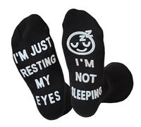 Dekzked Novelty Christmas Stocking Fillers for Men, Funny Birthday Gifts for Dad Father Husband Grandpa, I'm Not Sleeping I'm Just Resting My Eyes Socks 6-11